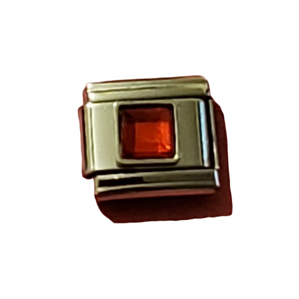 July Square 9mm charm for Italian Charm Bracelet, Unisex